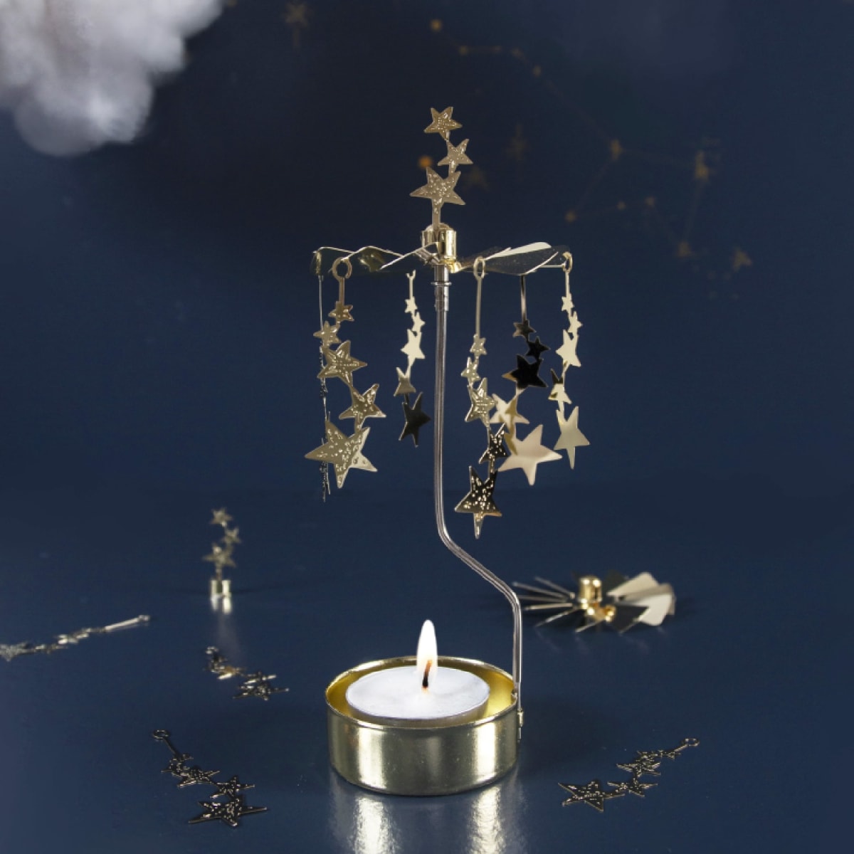 Candelabro Giratorio - Estrellas de noche2