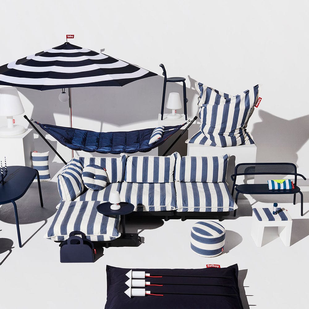 Pouf Point Outdoor - Stripe Ocean Blue7