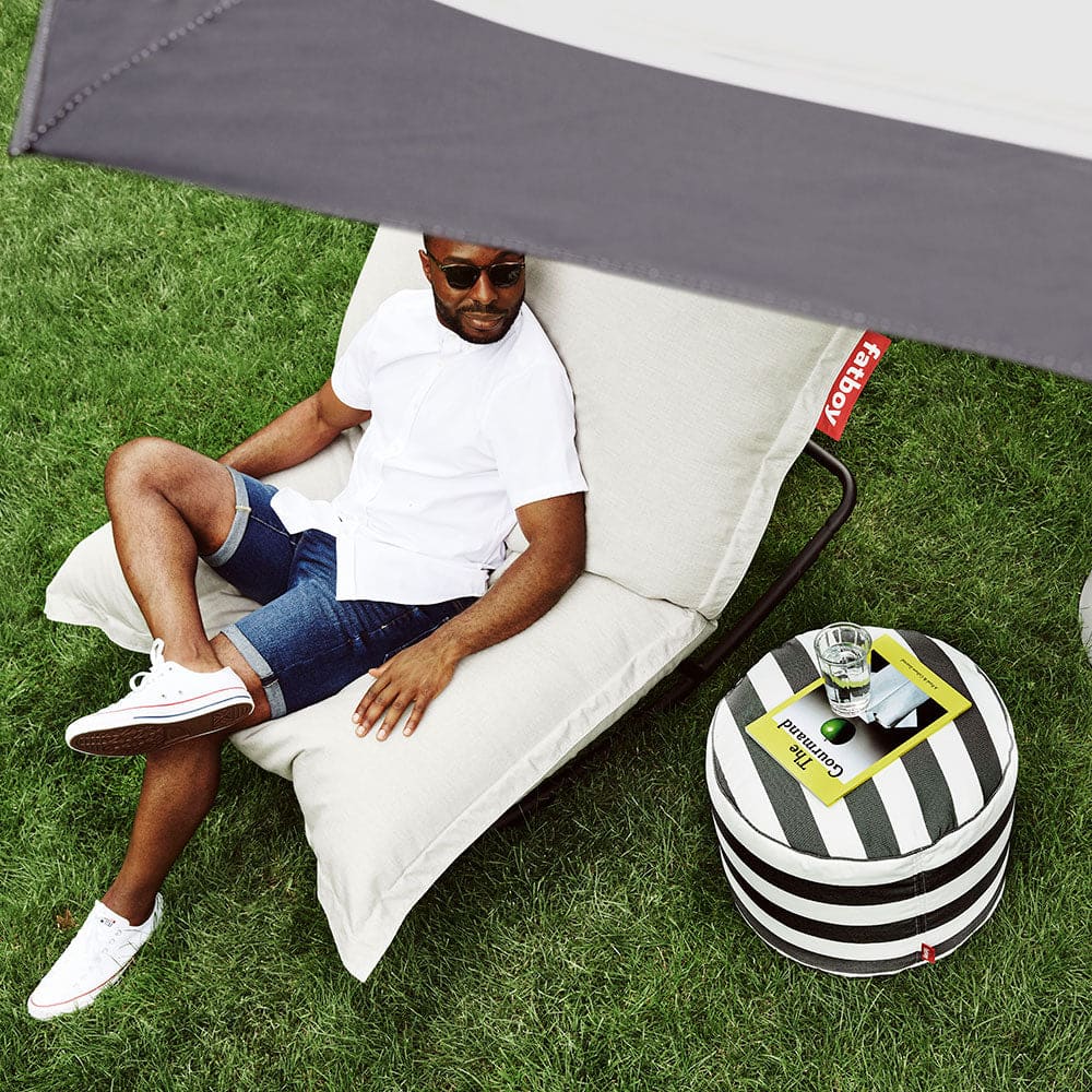 Pouf Point Outdoor - Stripe Ocean Blue6