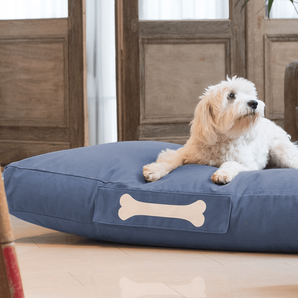Cama de Perro Fatboy Doggielounge - Stonewash Pequeño Azul1