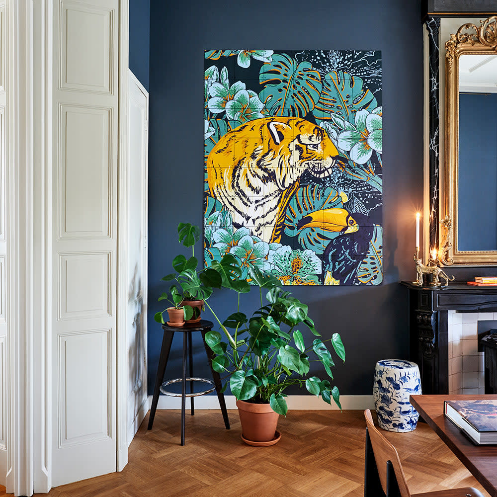 Mural IXXI - Tiger jungle & Toucan family - Doble Cara - Pequeño3