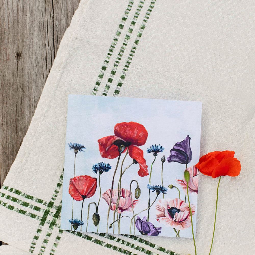 Tarjeta - Prado de flores2