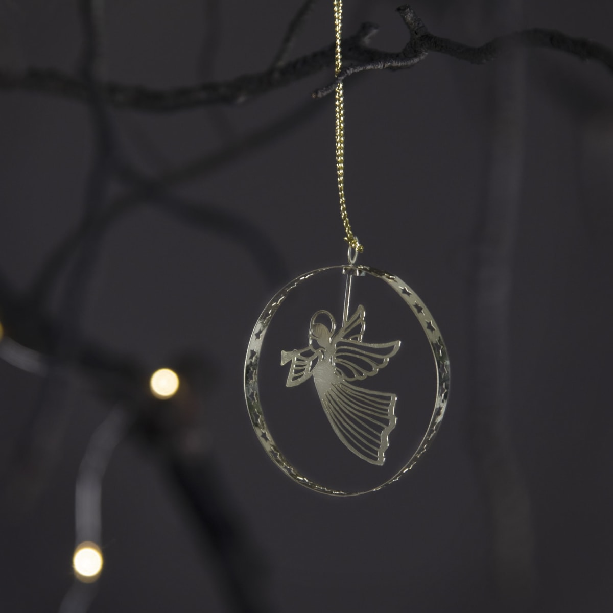 Adorno de Navidad Redondo - Angel volando.1