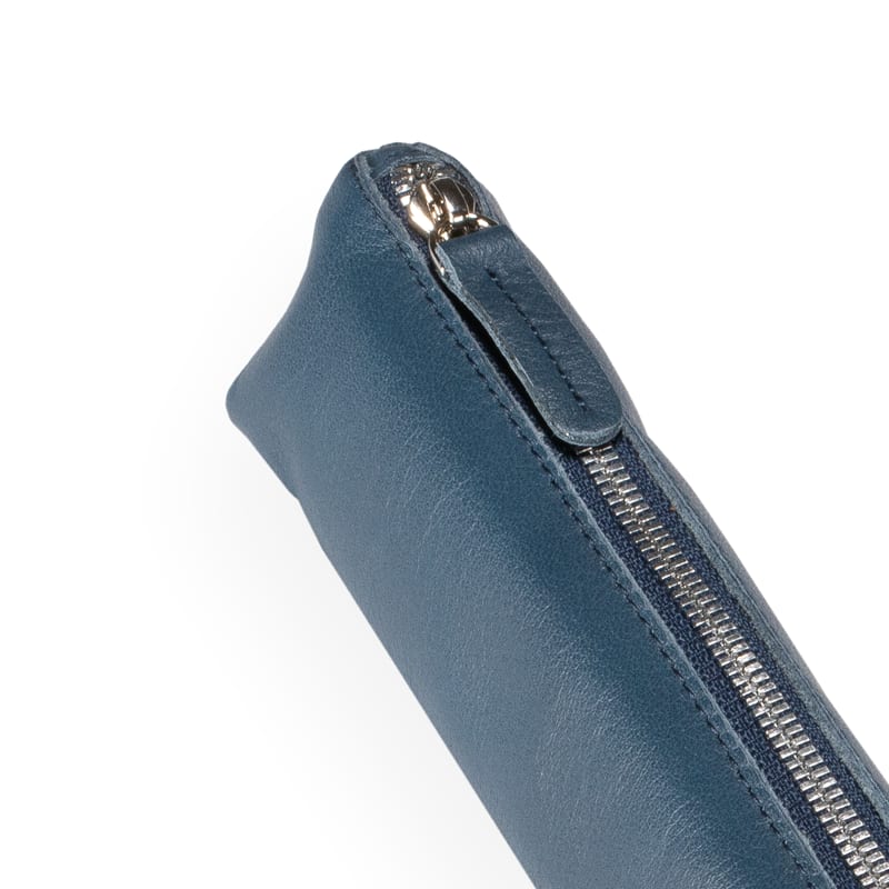 Estuche para lapices de cuero - Azul Marino2