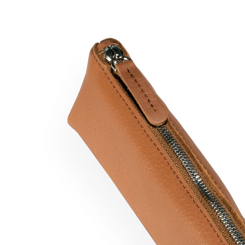 Estuche para lapices de cuero - Coñac2