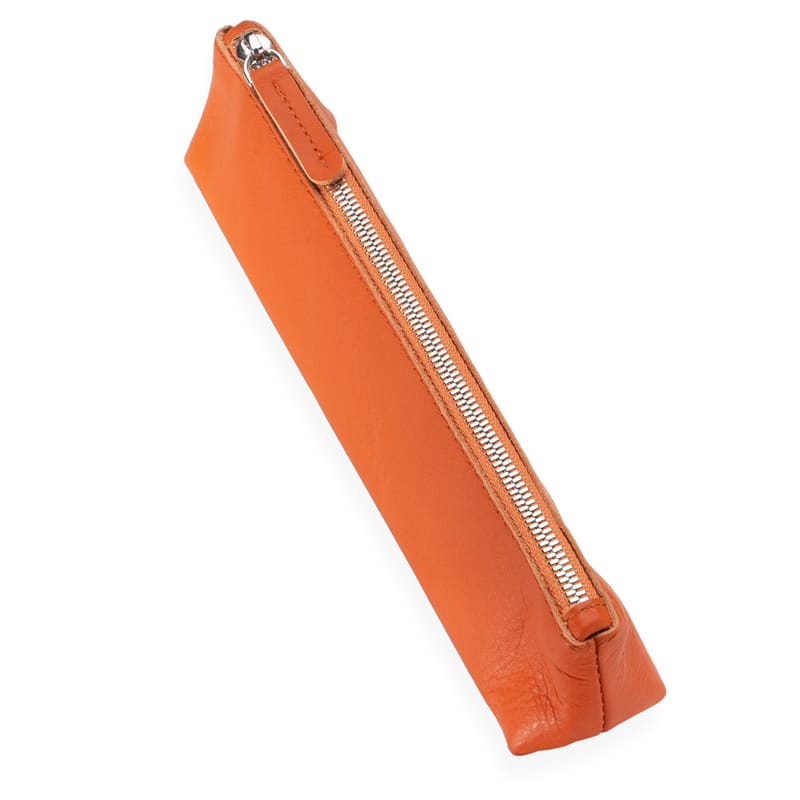 Estuche para lapices de cuero - Naranja1