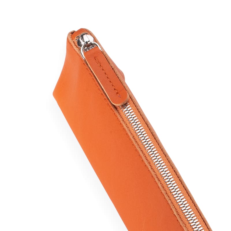 Estuche para lapices de cuero - Naranja4