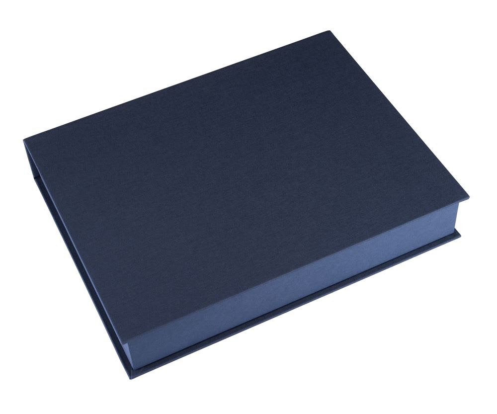 Caja Tela/Papel - A4 - Azul Humo1
