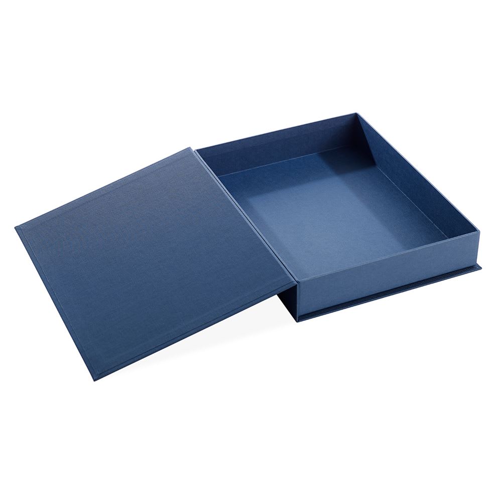 Caja Tela/Papel - A4 - Azul Humo2