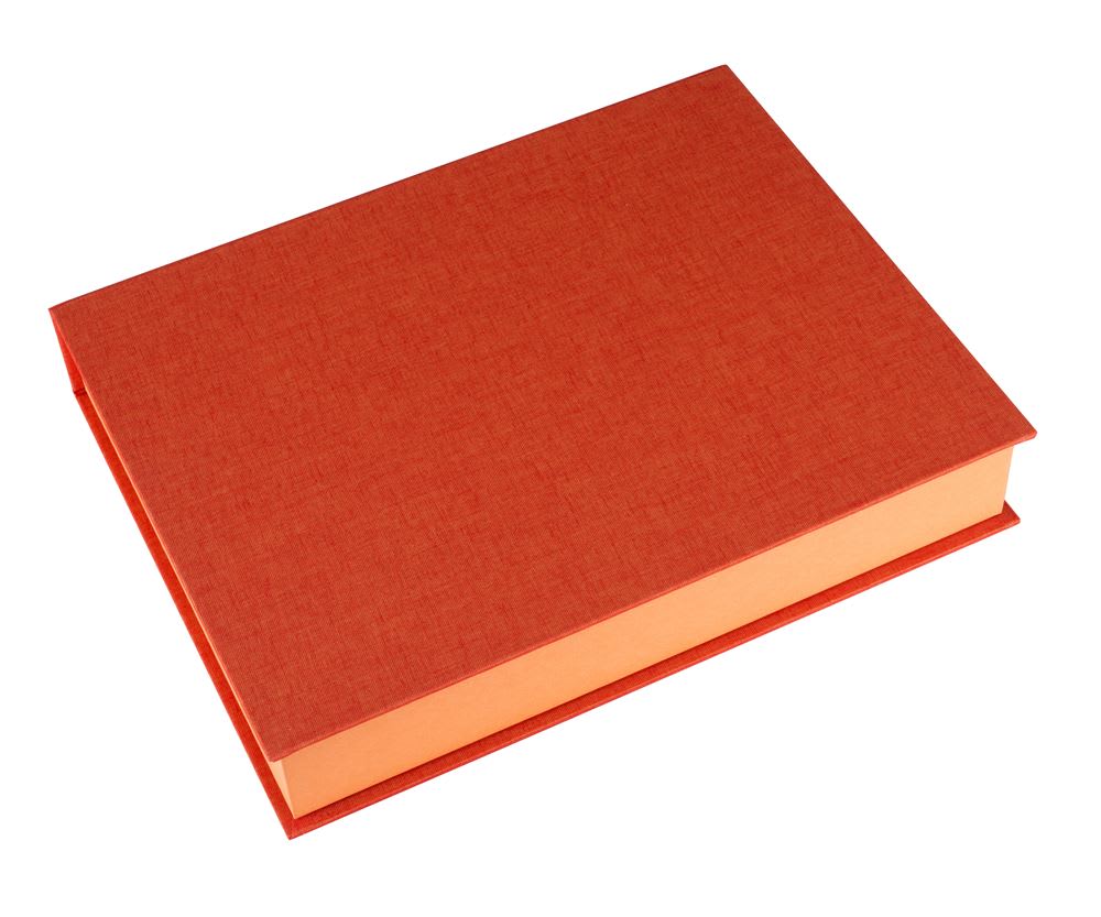 Caja Tela/Papel - A4 - Naranja1