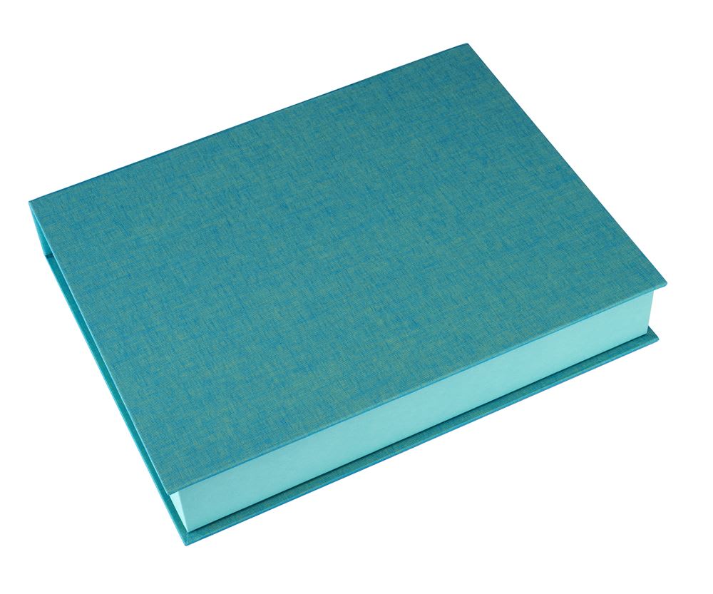 Caja Tela/Papel - A4 - Turquesa1