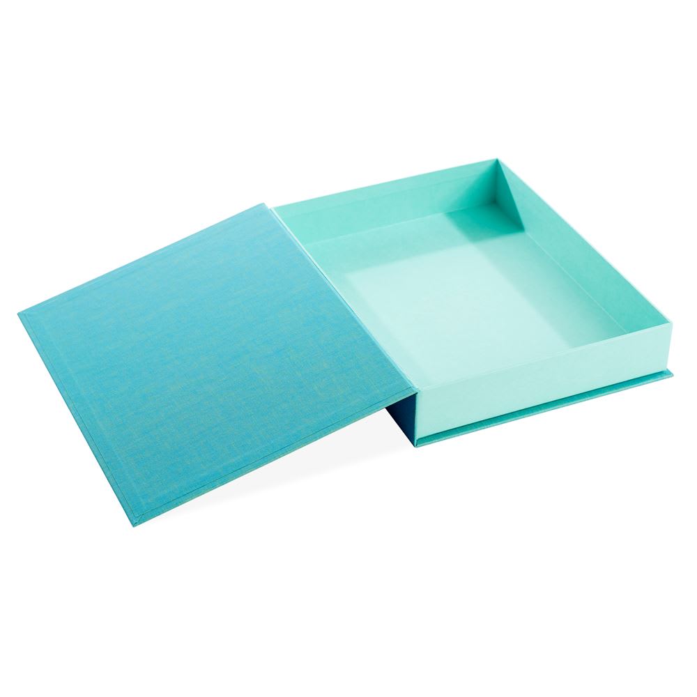 Caja Tela/Papel - A4 - Turquesa2