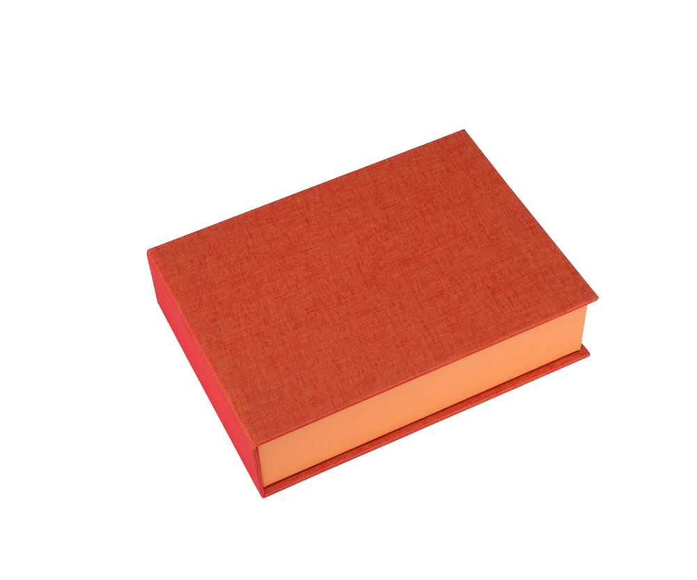 Caja Tela/Papel - A5 - Naranja1