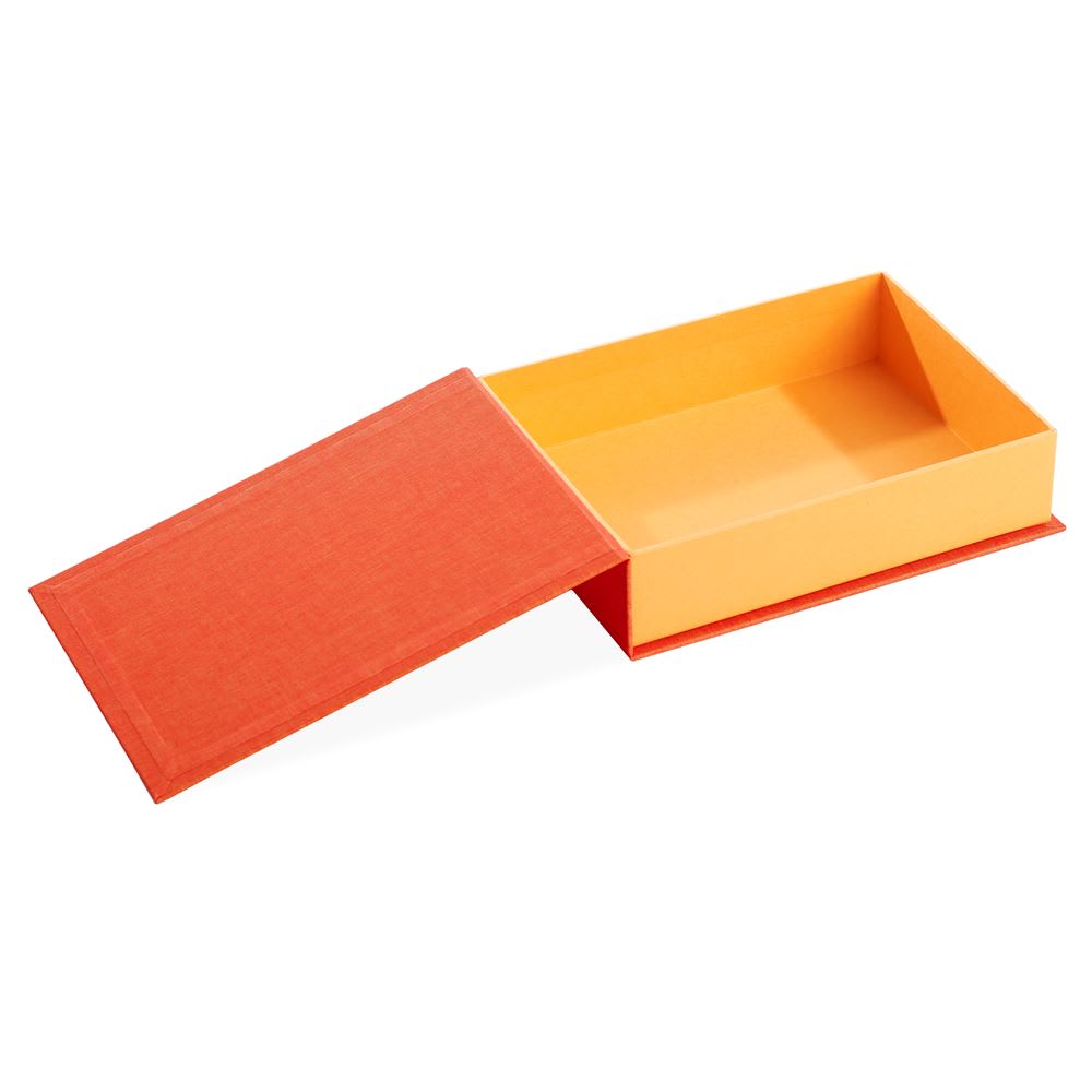 Caja Tela/Papel - A5 - Naranja2