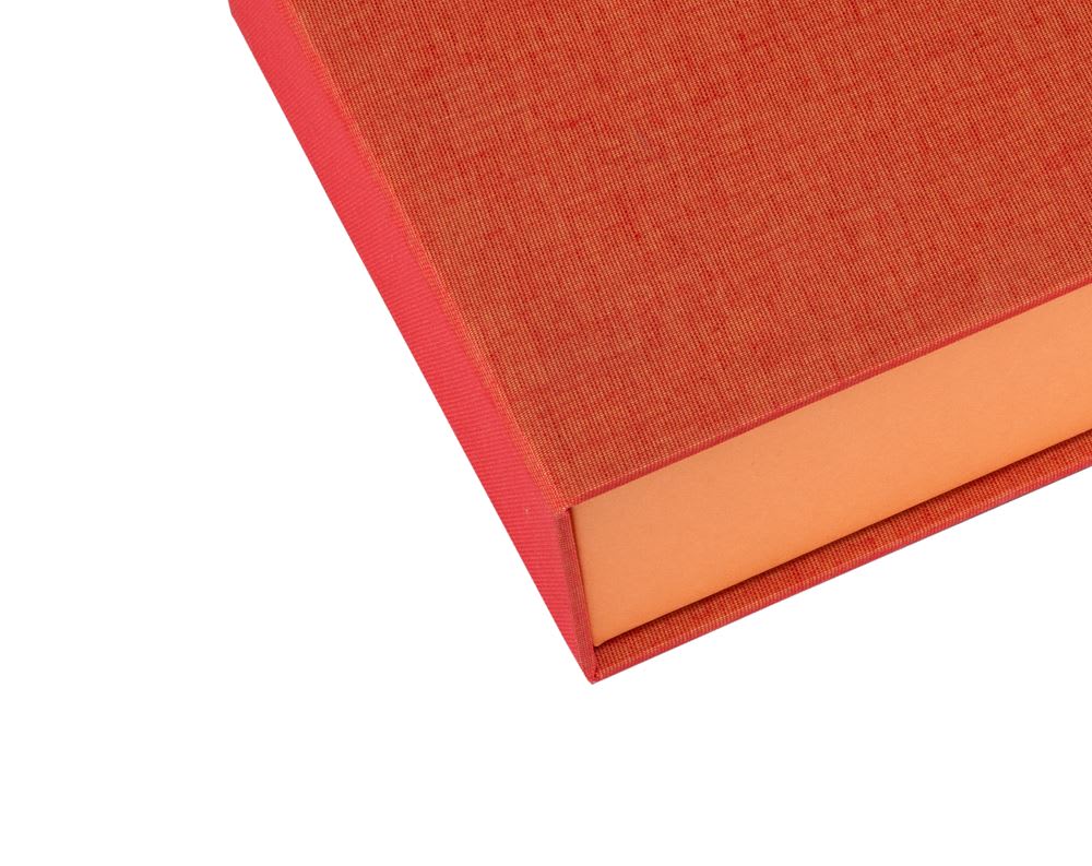 Caja Tela/Papel - A5 - Naranja3