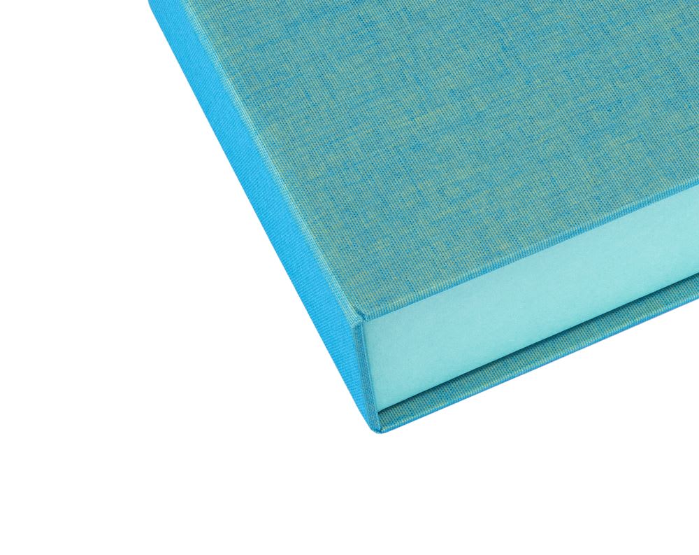 Caja Tela/Papel - A5 - Turquesa3