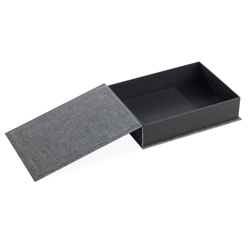 Caja Tela/Papel - A5 - Gris Oscuro2