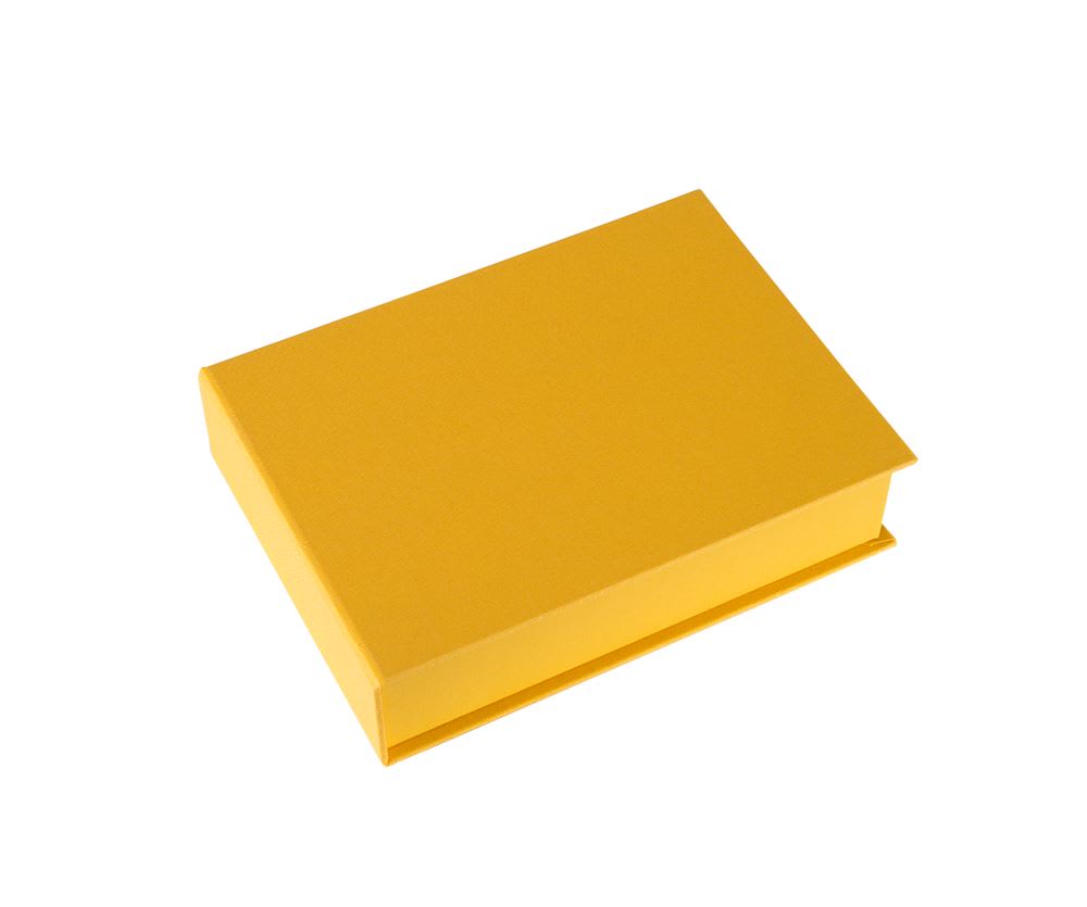 Caja Tela/Papel - A5 - Amarillo1