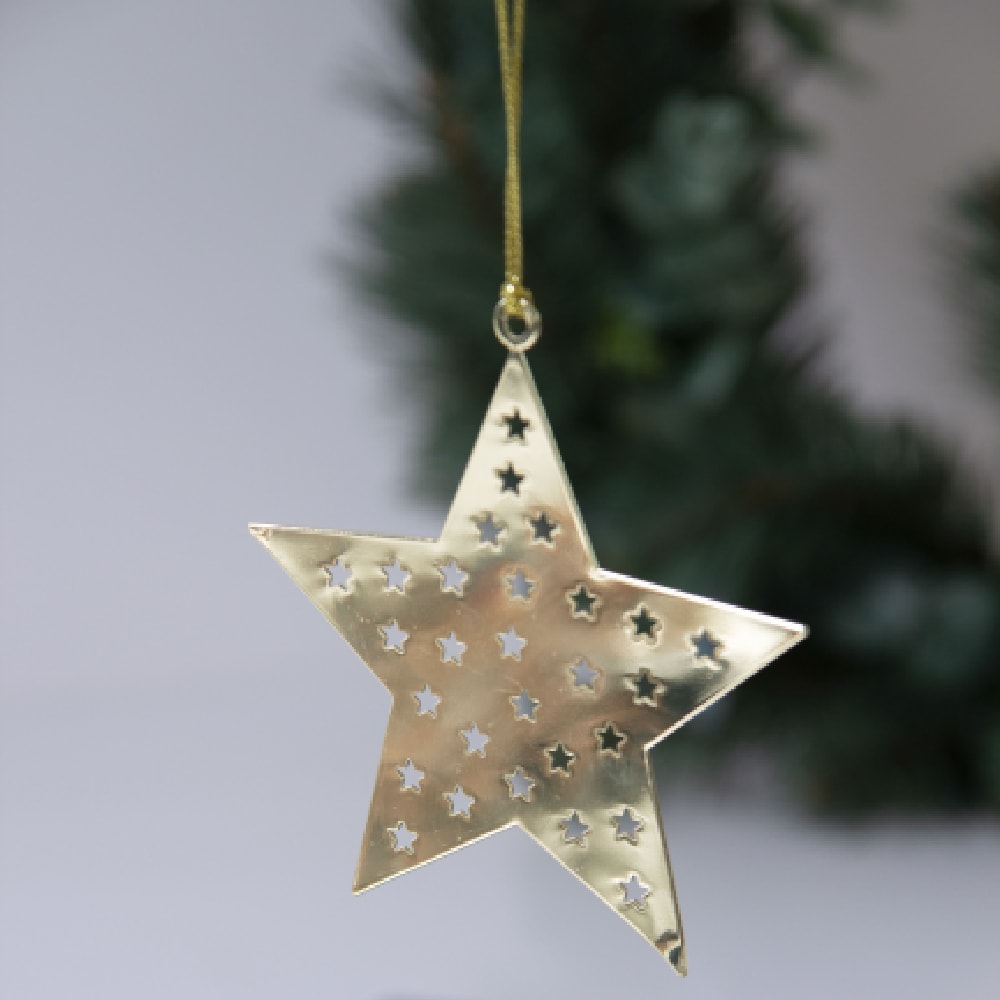 Adorno de Navidad - Estrella Dorada2