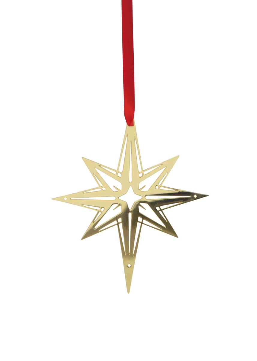 Adorno de Navidad - Estrella del Norte Dorado1
