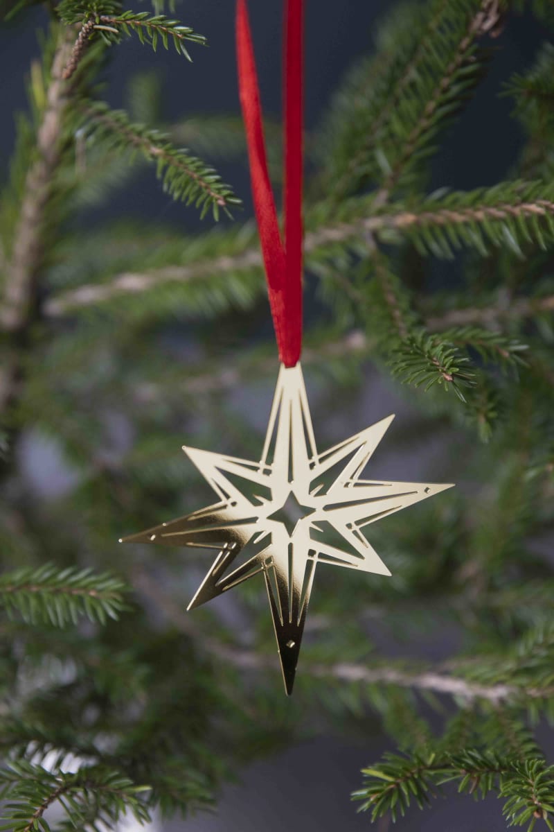 Adorno de Navidad - Estrella del Norte Dorado3