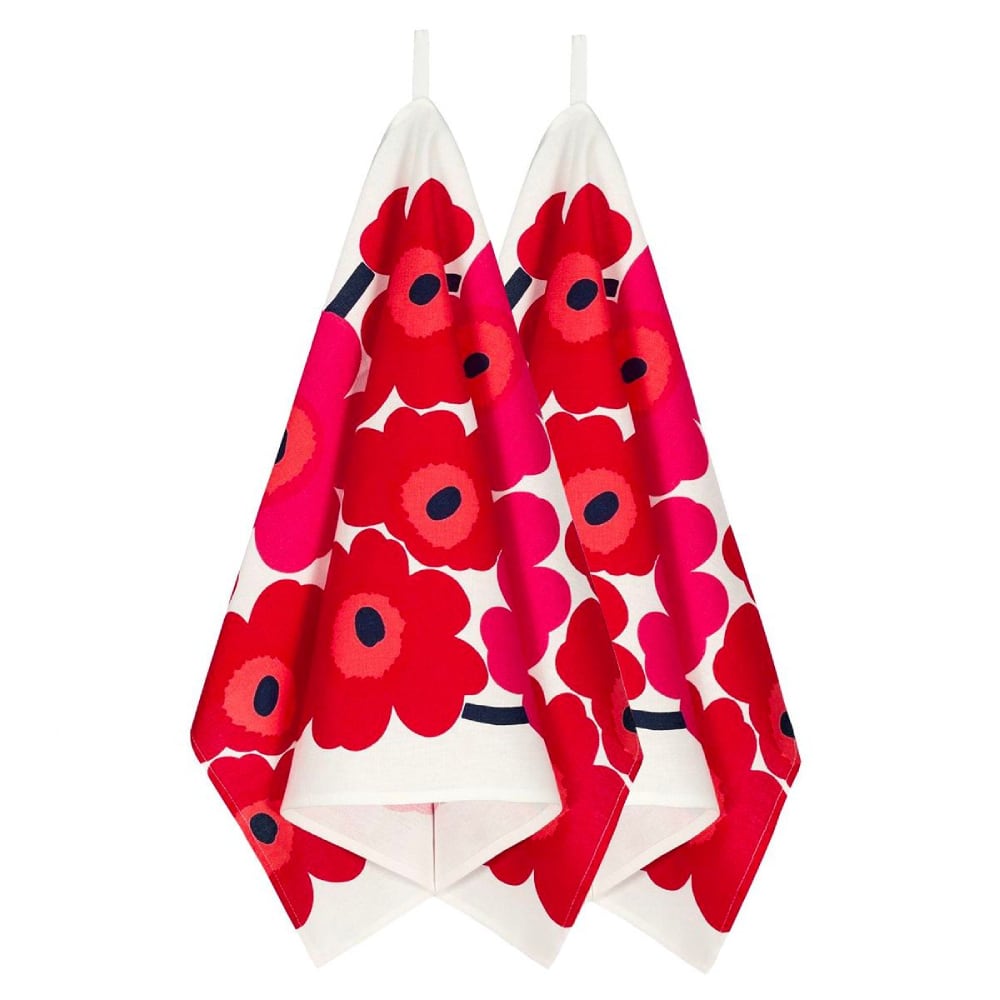 Paño de Cocina - UNIKKO - Blanco/rojo1