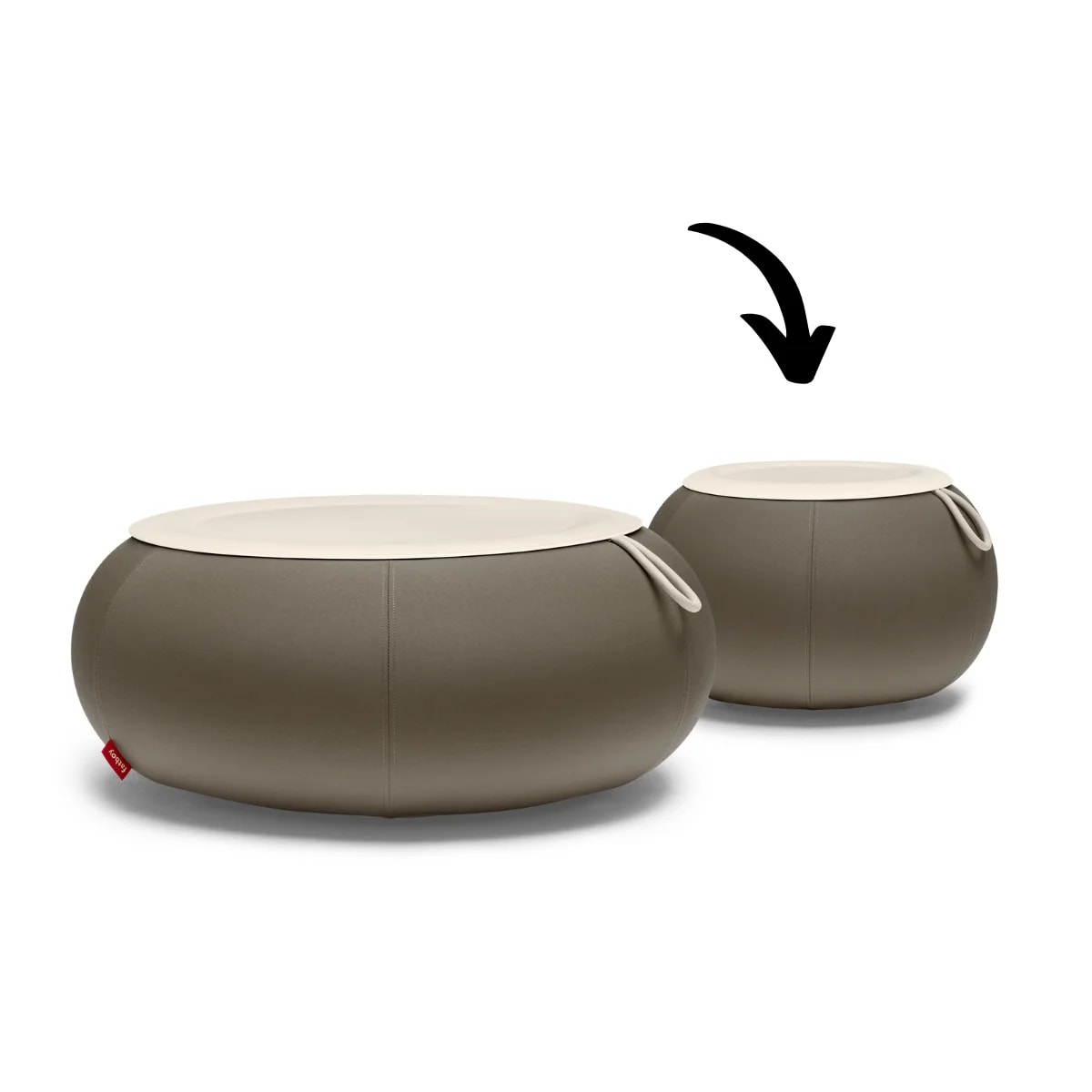 Mesa Fatboy Lateral Exterior - Humpty Outdoor Ash - Taupe1