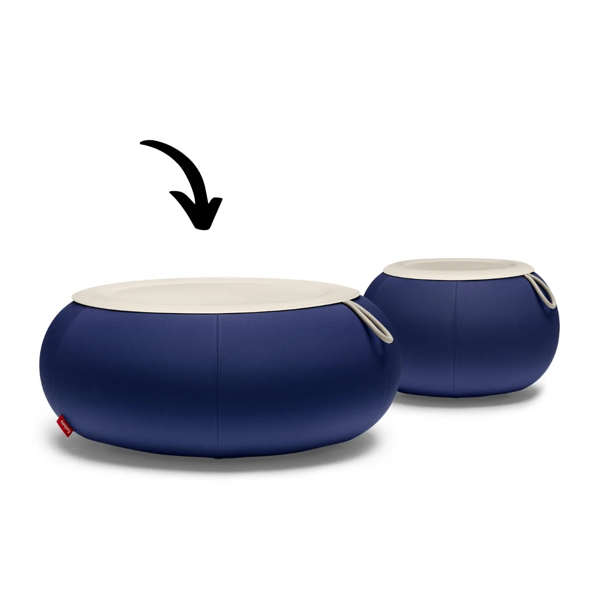 Mesa Fatboy de Centro Exterior - Dumpty Outdoor Yves Blue - Azul1