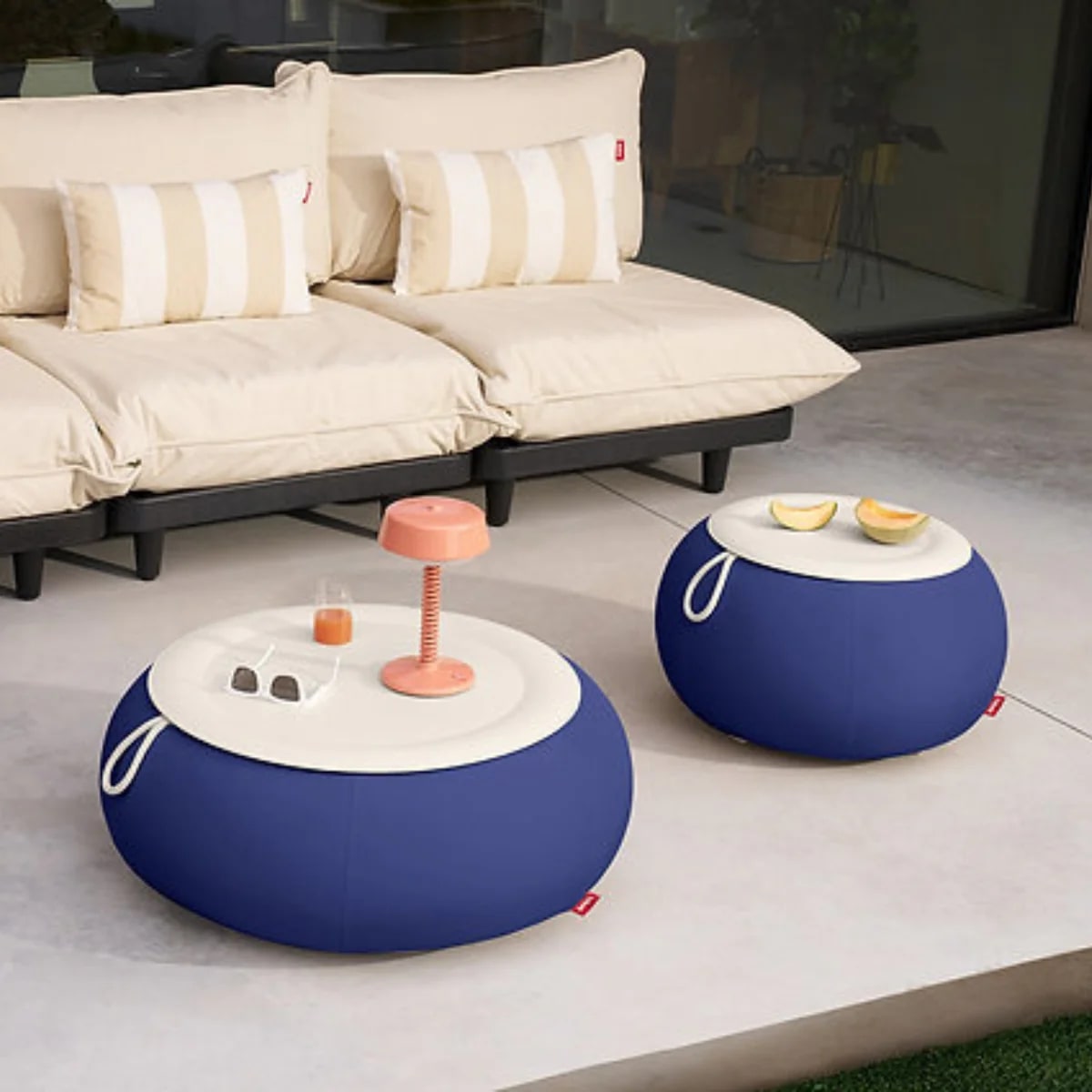 Mesa Fatboy de Centro Exterior - Dumpty Outdoor Yves Blue - Azul2