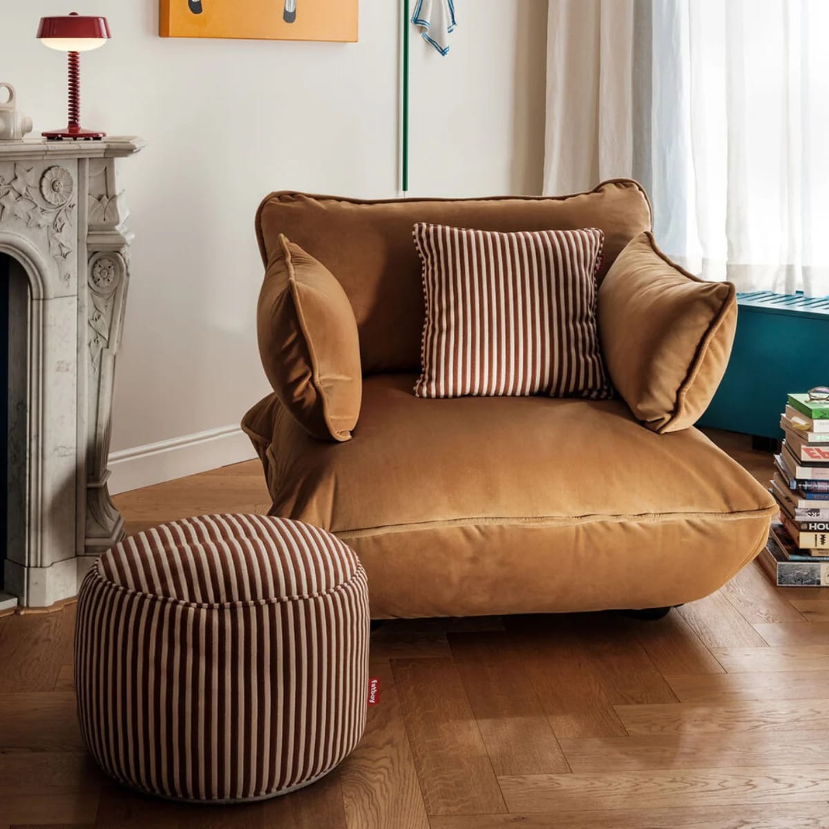 Cojín Fatboy Decorativo Square Pillow Terry - Cognac Crème3