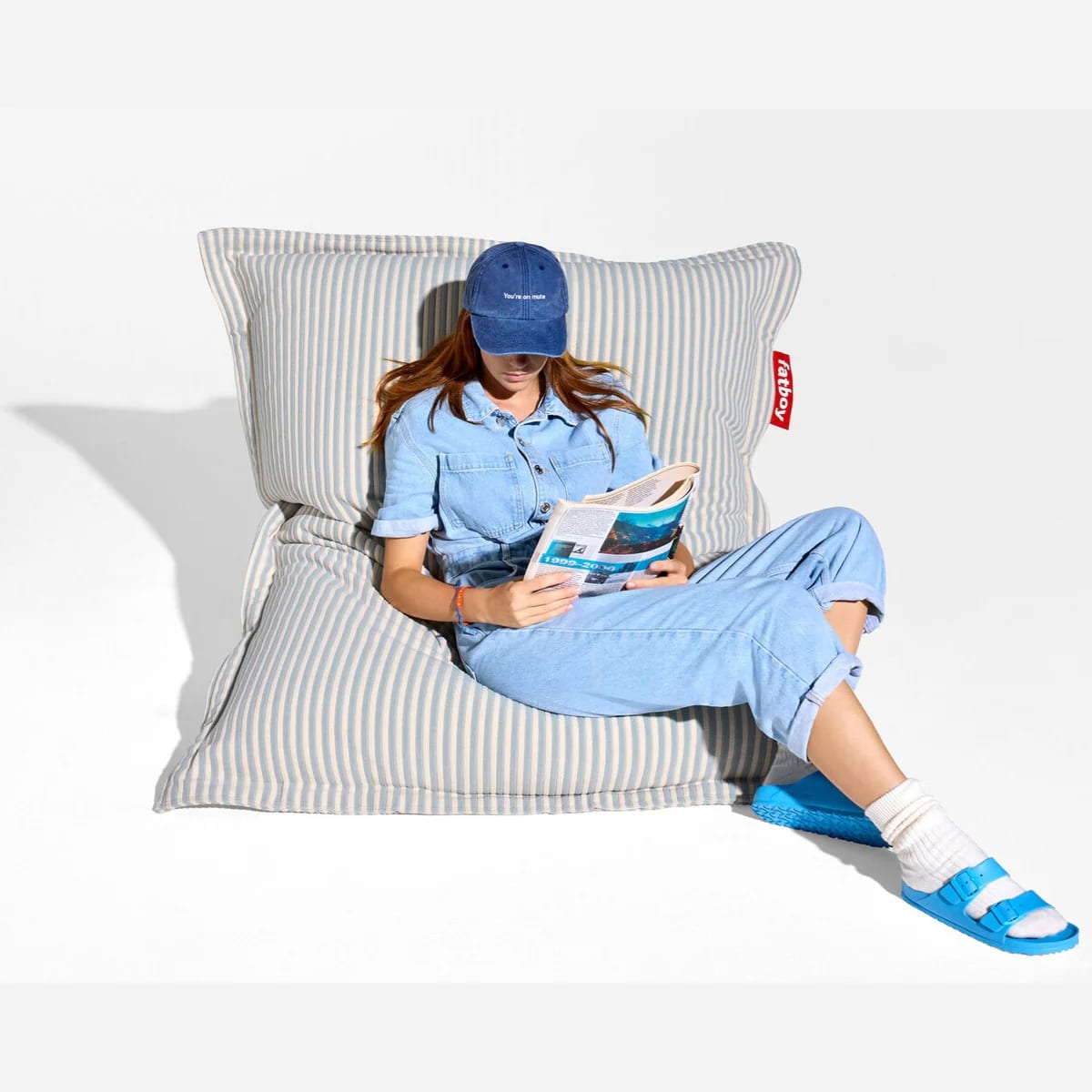 Pouf Fatboy Original Slim Terry - Blizzard Blue Crème2
