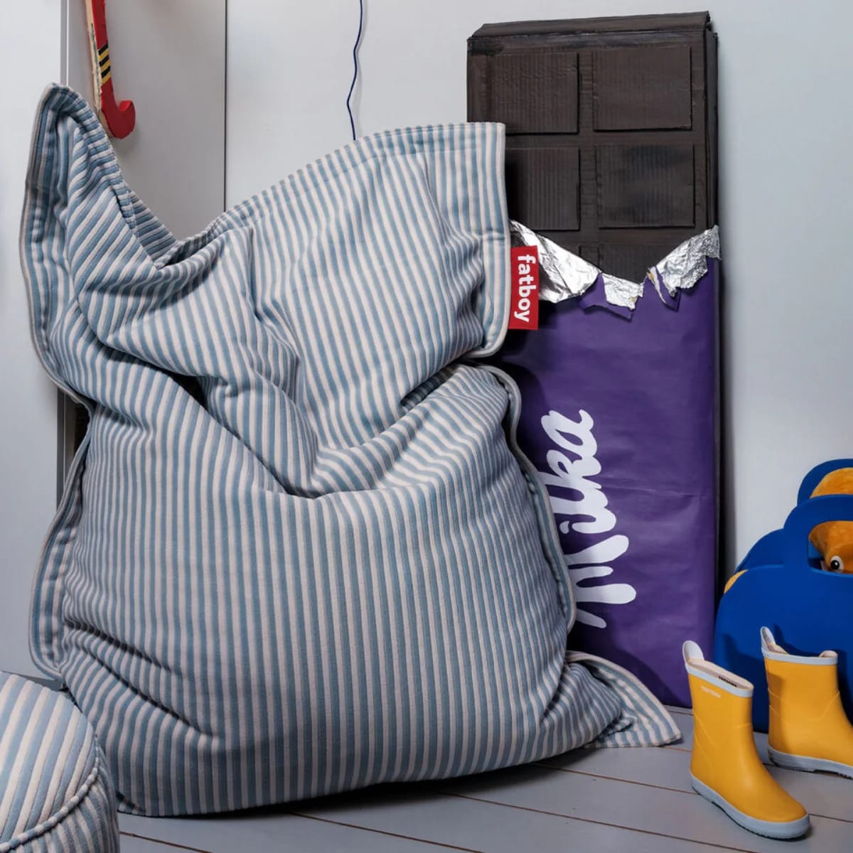 Pouf Fatboy Original Slim Terry - Blizzard Blue Crème5