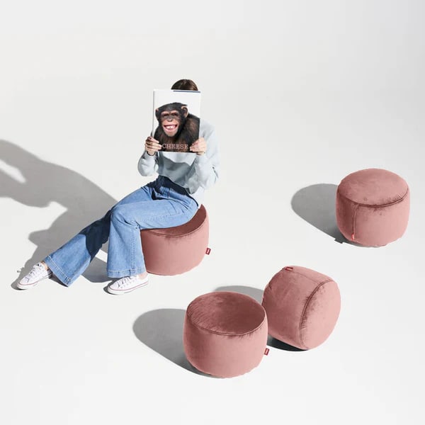 Pouf Fatboy Point Velvet - Recycled Rose Quartz2