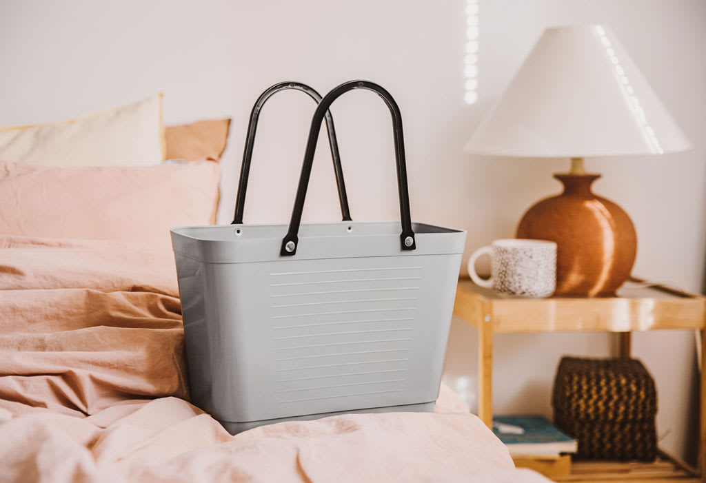 Bolso Hinza Green Plastic - Pequeño - Gris Claro4