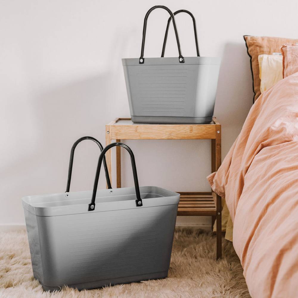 Bolso Hinza Green Plastic - Pequeño - Gris Claro5