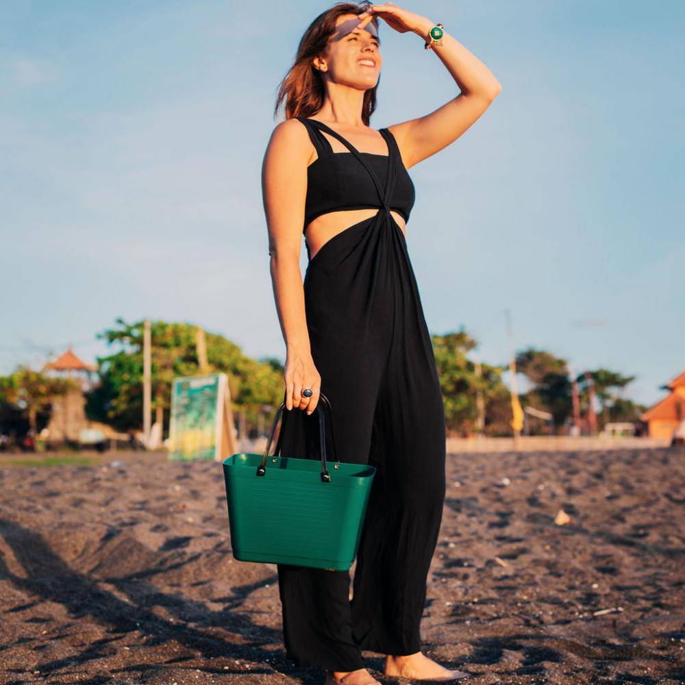 Bolso Hinza Green Plastic - Pequeño - Verde Oscuro2