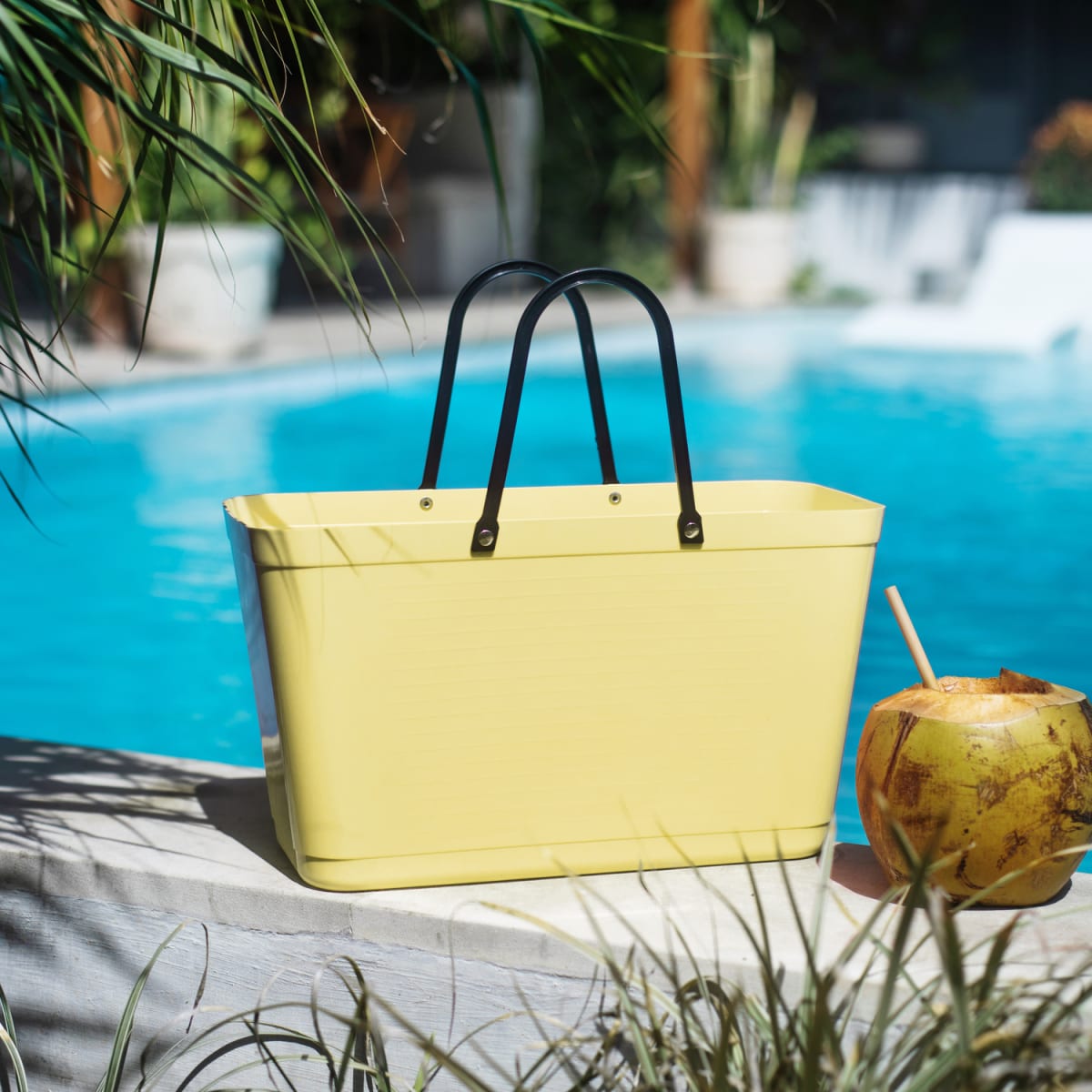 Bolso Hinza Green Plastic - Grande - Amarillo limon3