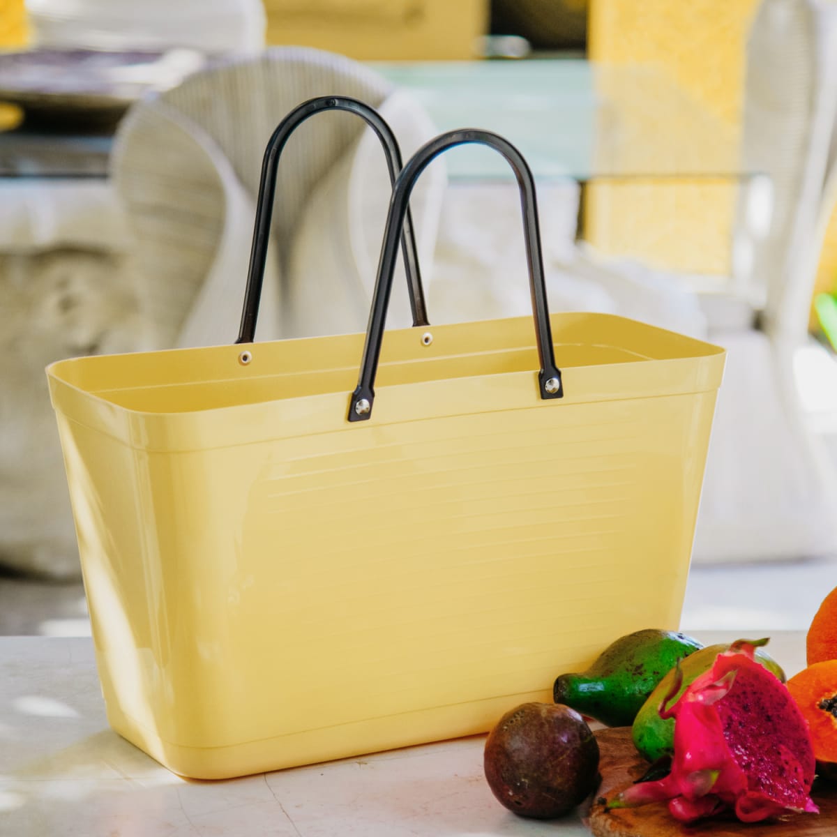 Bolso Hinza Green Plastic - Grande - Amarillo limon4