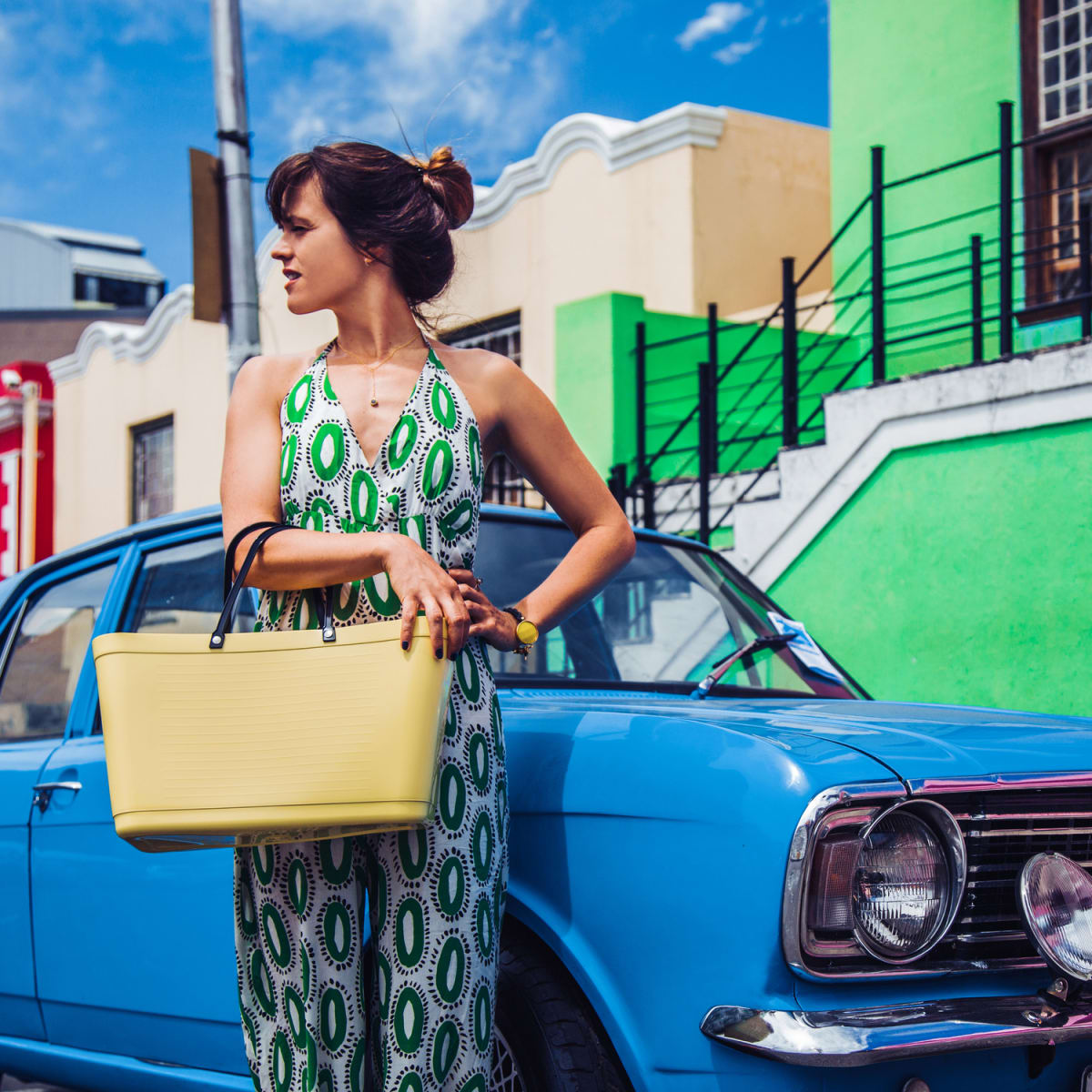 Bolso Hinza Green Plastic - Grande - Amarillo limon2