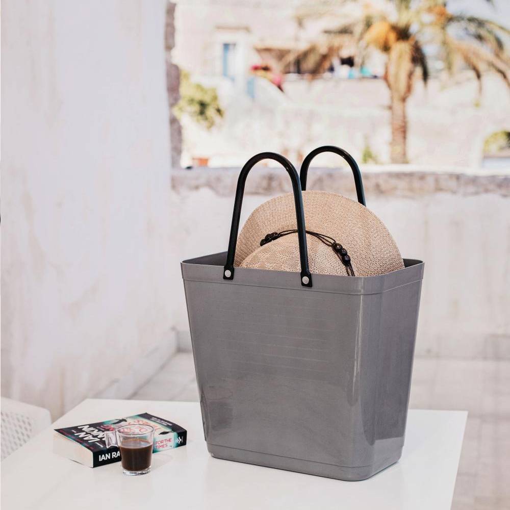 Bolso Hinza Plastico Reciclado - Alto - Gris2