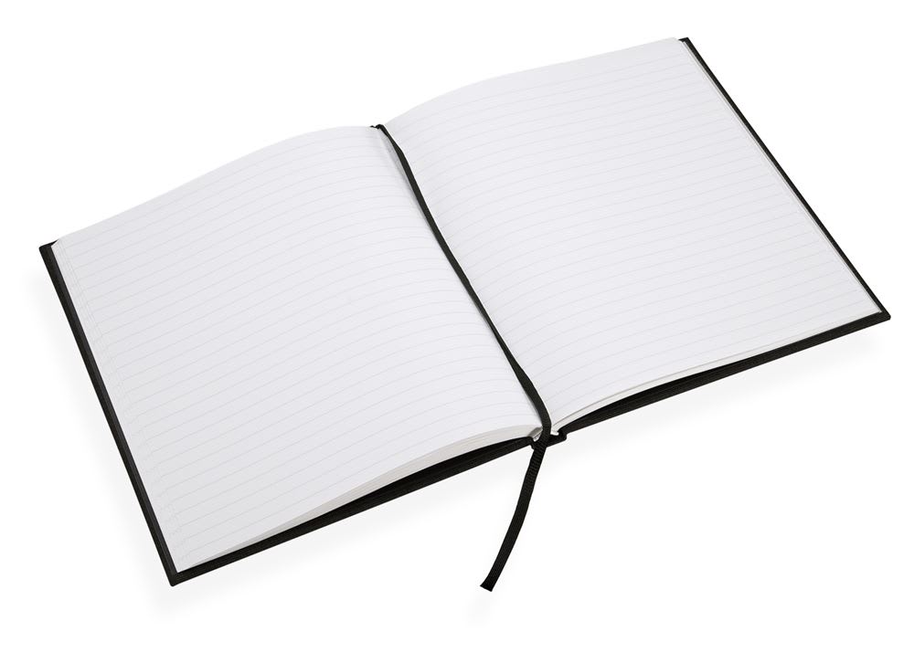 CUADERNO DE TAPA DURA - 17x20 cm - Con Linea - Negro2