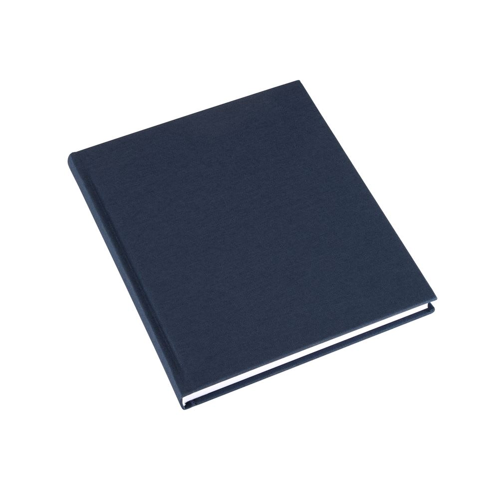 CUADERNO DE TAPA DURA - 17x20 cm - Sin Linea - Azul Marino1