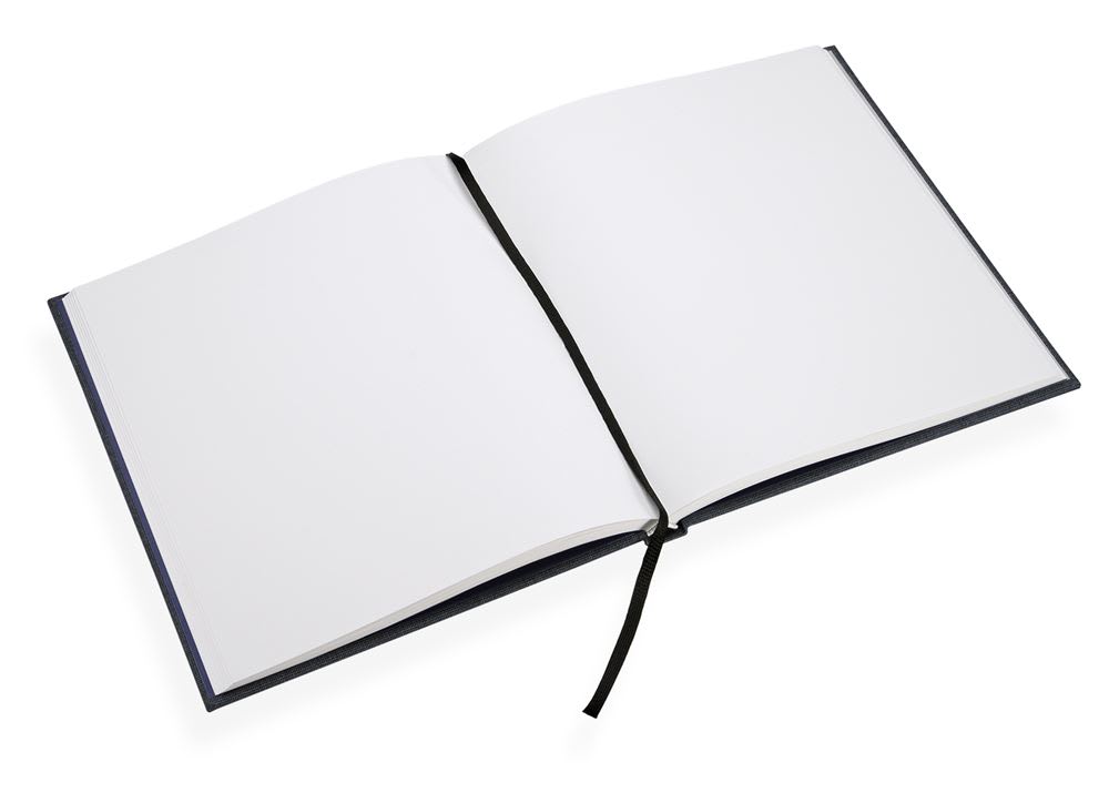 CUADERNO DE TAPA DURA - 17x20 cm - Sin Linea - Azul Marino3