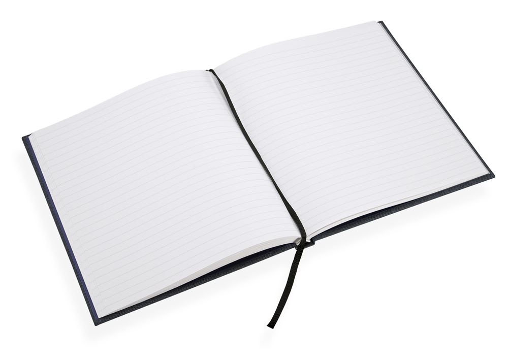 CUADERNO DE TAPA DURA - 17x20 cm - Con Linea - Azul Marino2