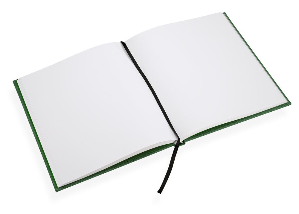 CUADERNO DE TAPA DURA - 17x20 cm - Sin Linea - Verde2
