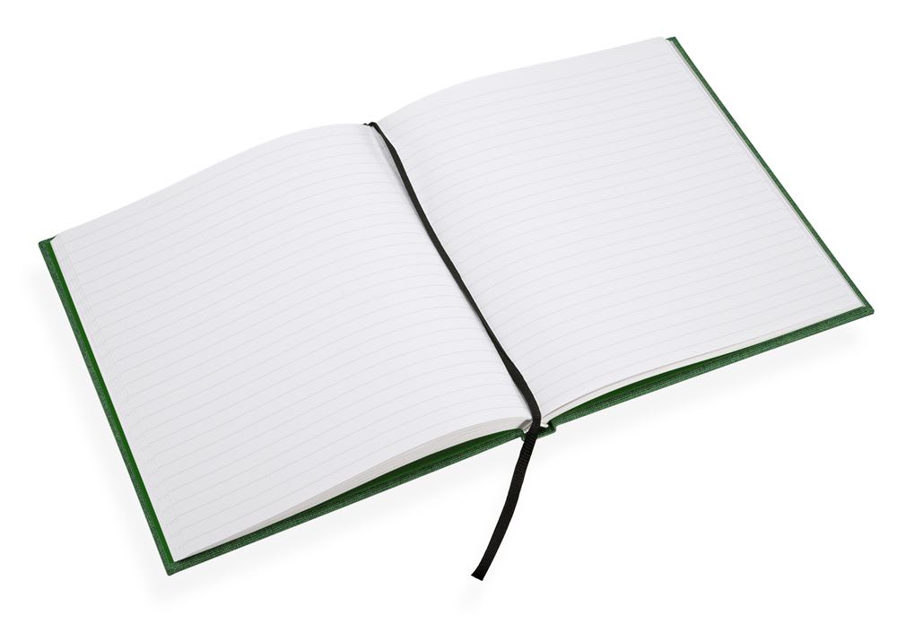 CUADERNO DE TAPA DURA - 17x20 cm - Con Linea - Verde2