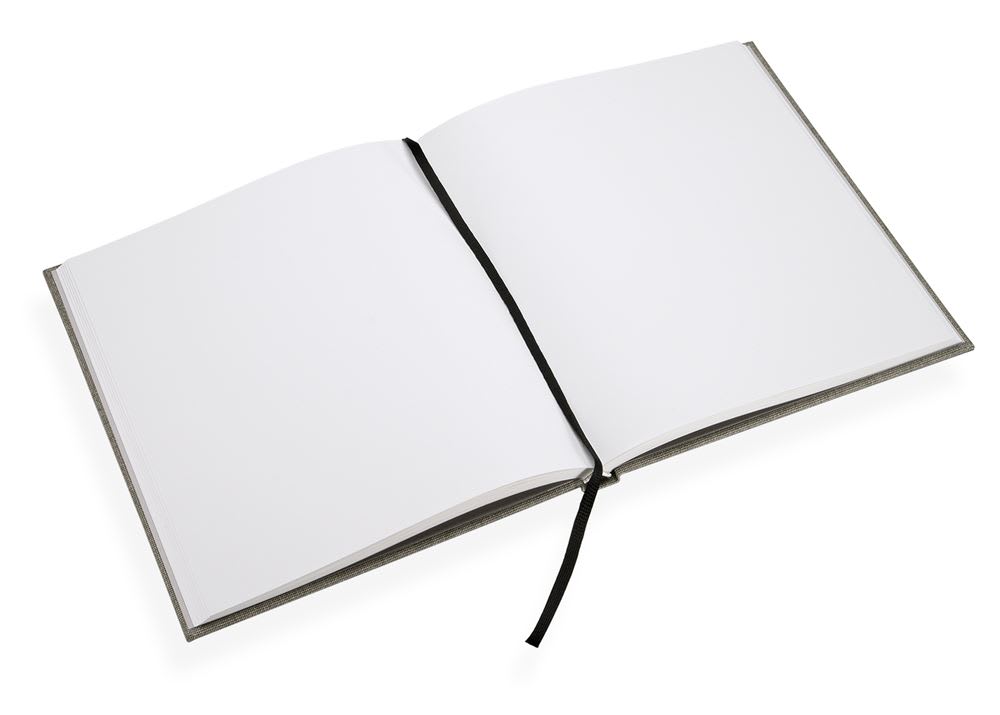 CUADERNO DE TAPA DURA - 17x20 cm - Sin Linea - Gris Claro2
