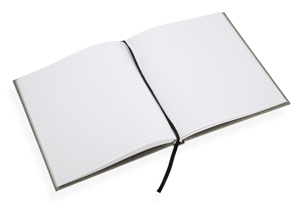 CUADERNO DE TAPA DURA - 17x20 cm - Con Linea - Gris Claro2