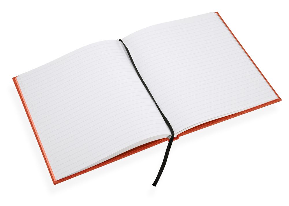 CUADERNO DE TAPA DURA - 17x20 cm - Con Linea - Naranja2