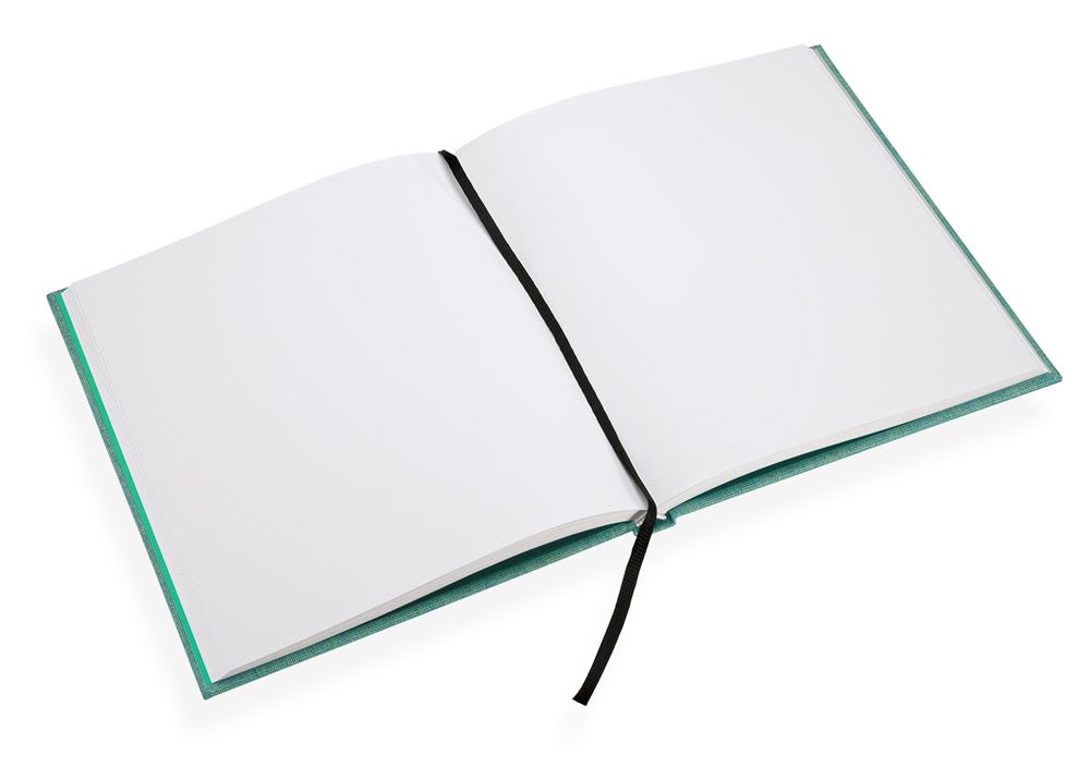CUADERNO DE TAPA DURA - 17x20 cm - Sin Linea - Turquesa2